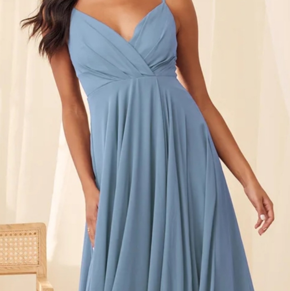 Lulu's Light Blue Maxi Dress